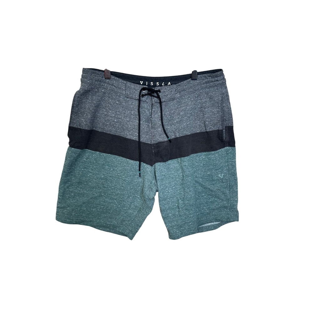 Vissla Mens Board Shorts Striped Hybrid Drawstring‎ Walk Shorts